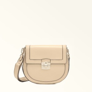 Torba Crossbody Damskie Furla CLUB 2 Beżowe | 8463-NOJXM