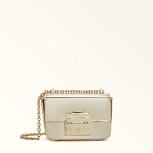 Torba Crossbody Damskie Furla METROPOLIS Złote | 2068-QVWEY