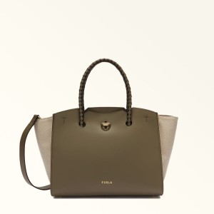 Totes Damskie Furla GENESI Oliwkowe | 5983-OTELK