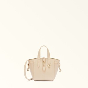 Totes Damskie Furla NET Kremowe | 2839-GNVBS