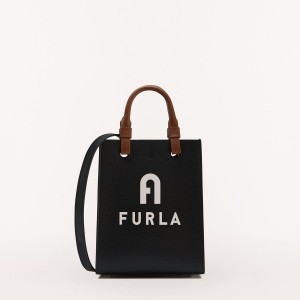 Totes Damskie Furla VARSITY STYLE Czarne | 5478-LOBZI