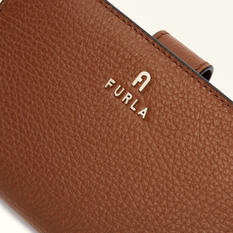 Małe Portfele Damskie Furla CAMELIA Brązowe | 2835-SIEVL