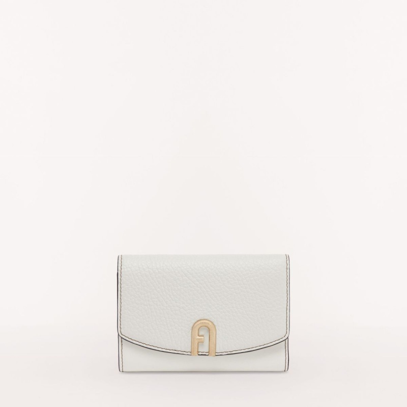 Małe Portfele Damskie Furla PRIMULA Białe | 5682-RBTAS