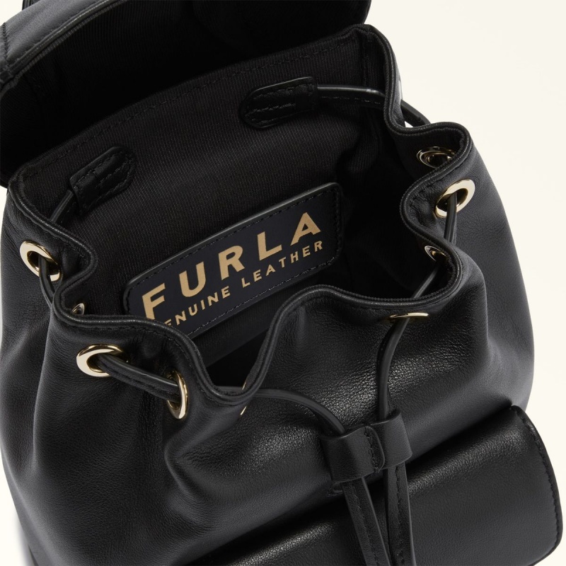 Plecaki Damskie Furla FLOW Czarne | 2098-ELUOC