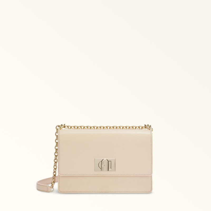 Torba Crossbody Damskie Furla 1927 Kremowe | 2350-RLOIG