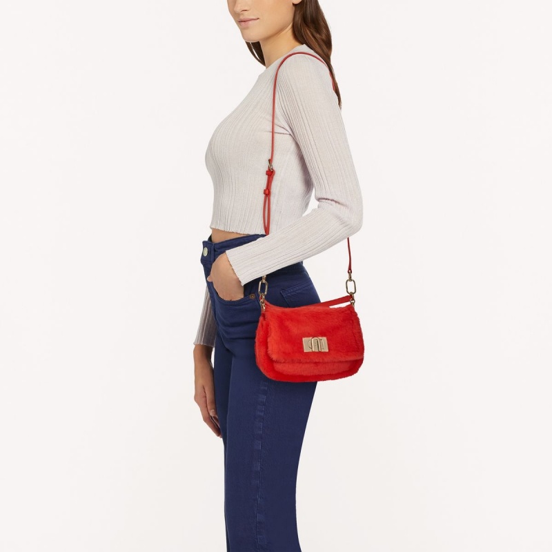 Torba Crossbody Damskie Furla 1927 SOFT Czerwone | 8159-OHMTN