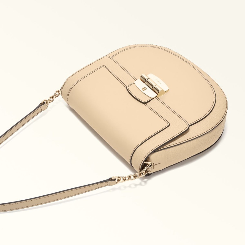 Torba Crossbody Damskie Furla CLUB 2 Beżowe | 8463-NOJXM