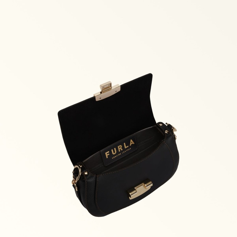 Torba Crossbody Damskie Furla CLUB 2 Czarne | 7612-QHIYV