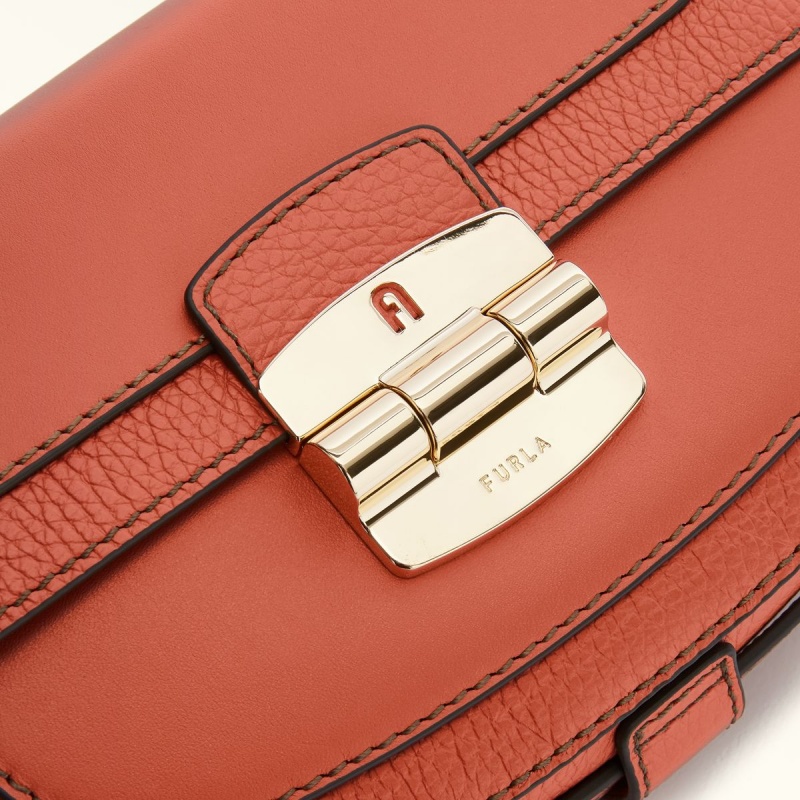 Torba Crossbody Damskie Furla CLUB 2 Różowe | 5182-OAWJD