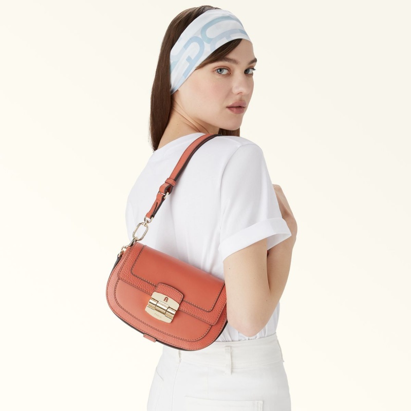 Torba Crossbody Damskie Furla CLUB 2 Różowe | 5182-OAWJD