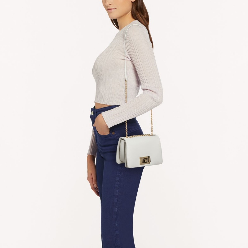 Torba Crossbody Damskie Furla LULU Białe | 7062-GYBQR