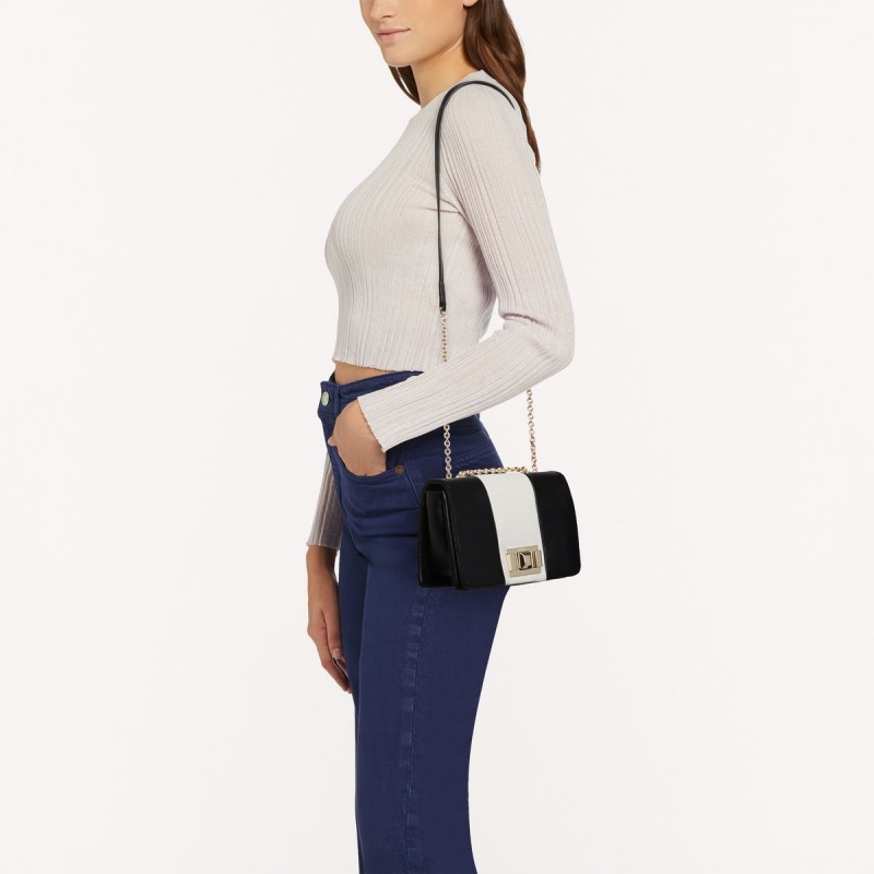 Torba Crossbody Damskie Furla LULU Czarne | 6783-EDZJC