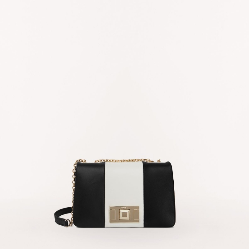 Torba Crossbody Damskie Furla LULU Czarne | 6783-EDZJC