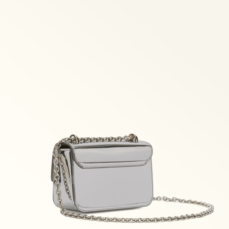 Torba Crossbody Damskie Furla METROPOLIS Srebrne | 3751-FGRZE