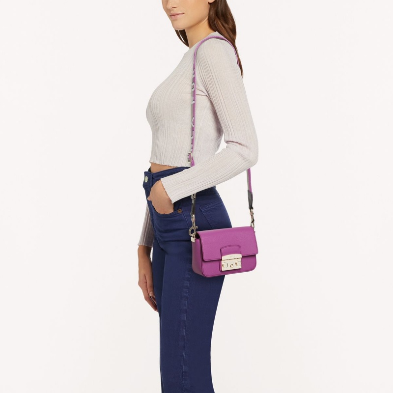 Torba Crossbody Damskie Furla METROPOLIS Fioletowe | 1025-TIDBU