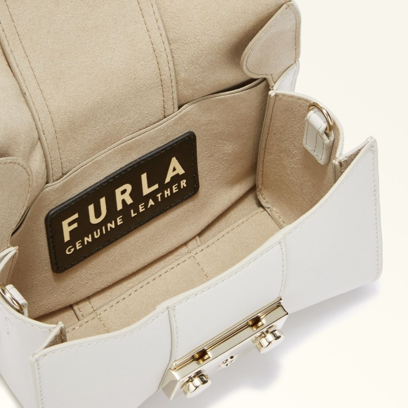 Torba Crossbody Damskie Furla METROPOLIS REMIX Białe | 9356-MXWVI