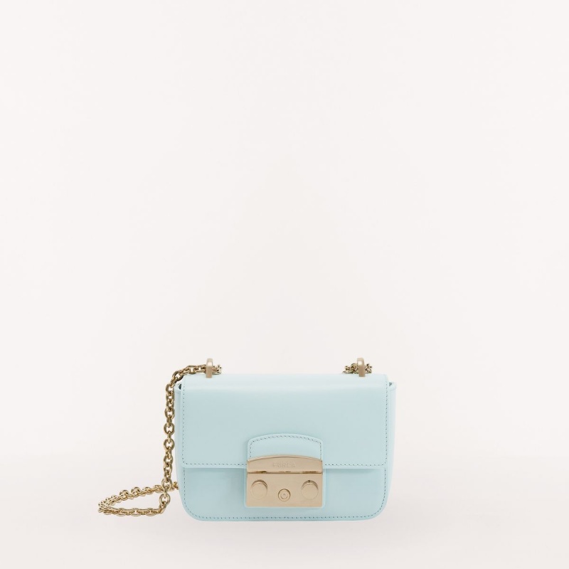 Torba Crossbody Damskie Furla METROPOLIS Mięta | 6239-CFMXA