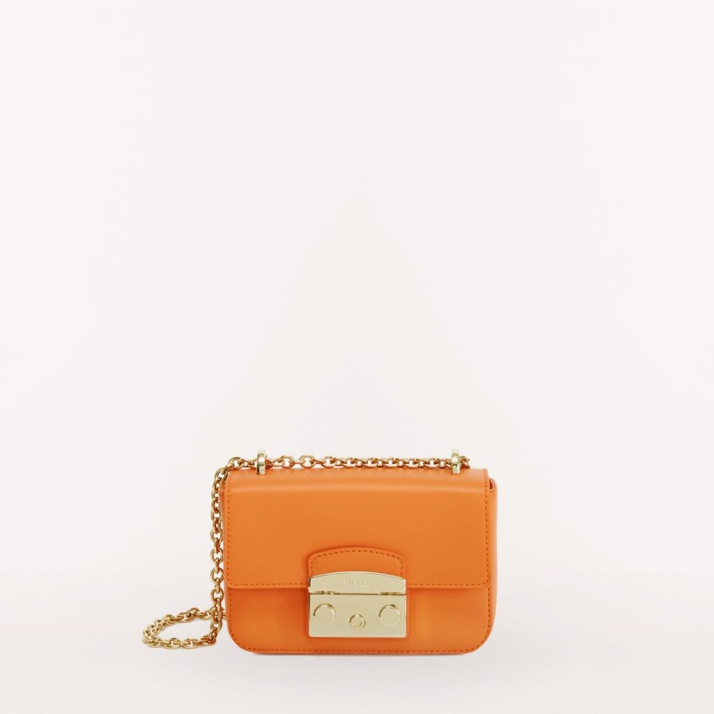 Torba Crossbody Damskie Furla METROPOLIS Pomarańczowe | 6093-BTZAH