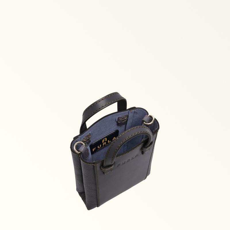 Torba Crossbody Damskie Furla MIASTELLA Obsidian | 6729-BFZTR