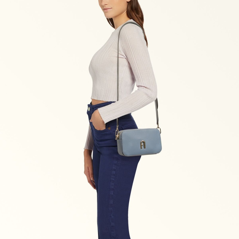 Torba Crossbody Damskie Furla PRIMULA Platyna | 6879-JYEUD