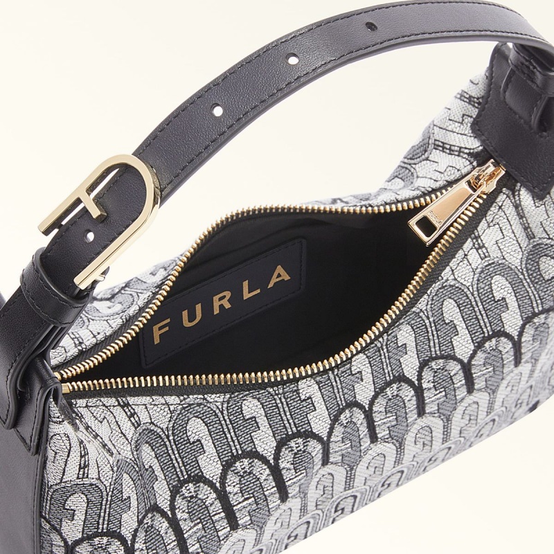 Torby Przez Ramię Damskie Furla FLOW Czarne | 3476-PCROA