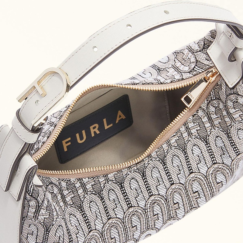 Torby Przez Ramię Damskie Furla FLOW Szare | 3589-ZUGBL