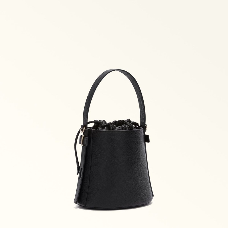 Torebka Bucket Bag Damskie Furla GIOVE Czarne | 4735-LWYZF