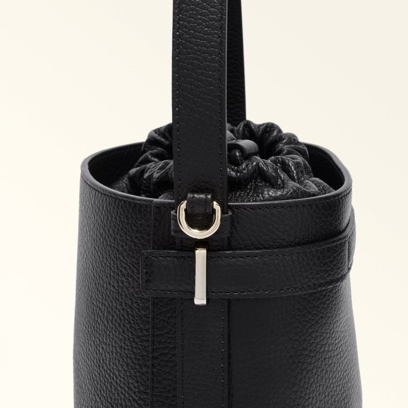 Torebka Bucket Bag Damskie Furla GIOVE Czarne | 4735-LWYZF