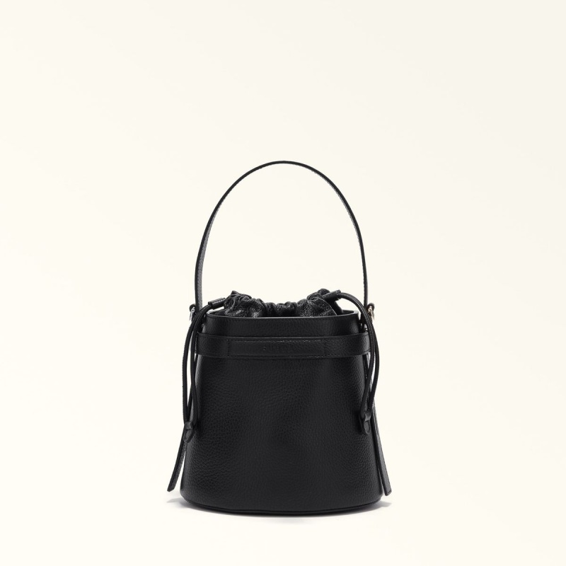 Torebka Bucket Bag Damskie Furla GIOVE Czarne | 4735-LWYZF