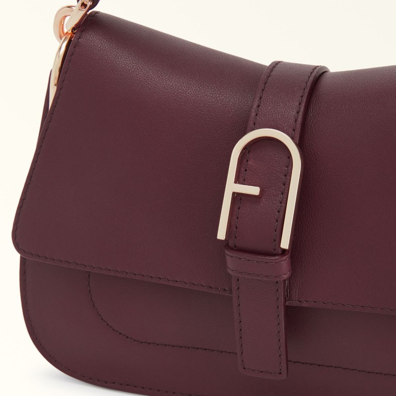 Torebka Damskie Furla FLOW Bordowe | 4651-OHRVB