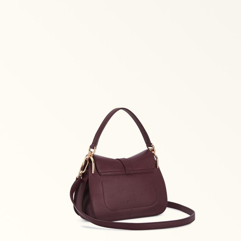 Torebka Damskie Furla FLOW Bordowe | 4651-OHRVB