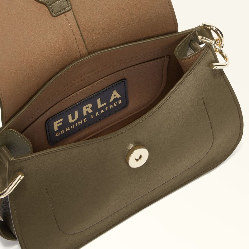 Torebka Damskie Furla FLOW Oliwkowe | 9427-HCSVA