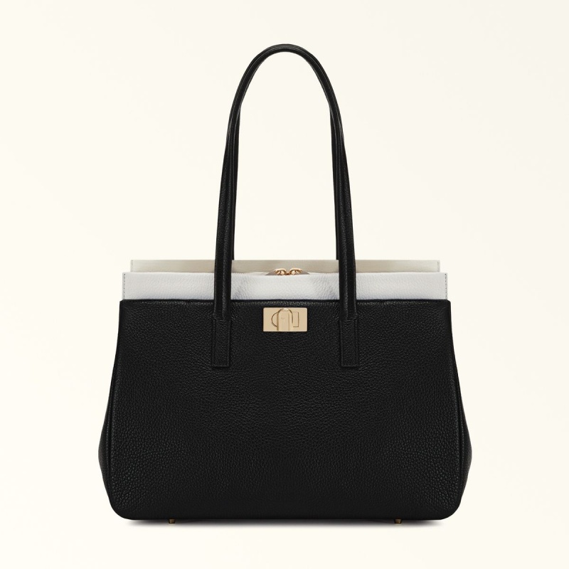 Totes Damskie Furla 1927 Czarne | 1486-LJDFH