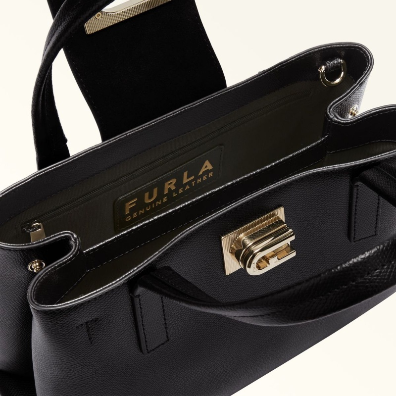 Totes Damskie Furla 1927 Czarne | 4581-PGMAE