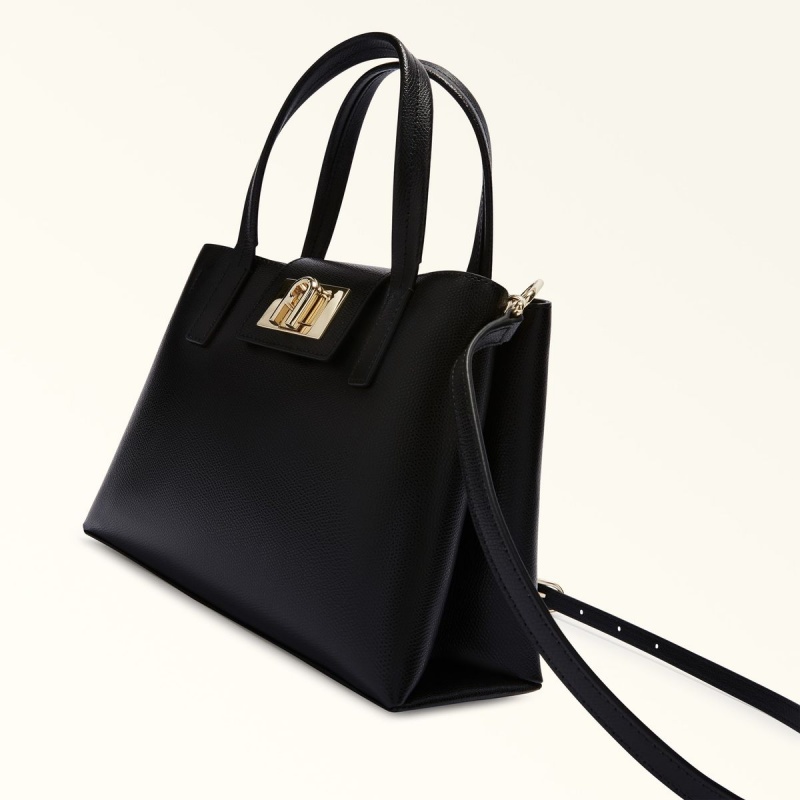 Totes Damskie Furla 1927 Czarne | 4581-PGMAE