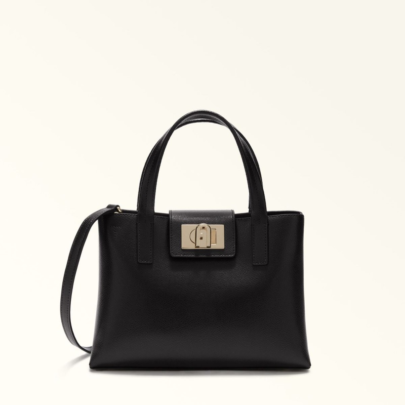 Totes Damskie Furla 1927 Czarne | 4581-PGMAE