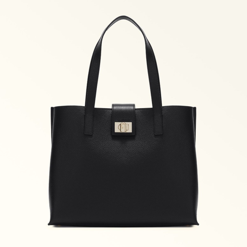 Totes Damskie Furla 1927 Czarne | 8039-MGPEY