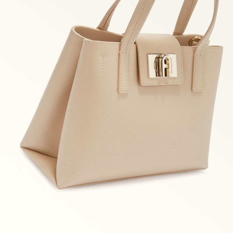 Totes Damskie Furla 1927 Kremowe | 5834-BAEWJ