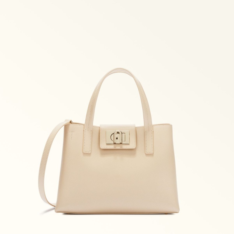 Totes Damskie Furla 1927 Kremowe | 5834-BAEWJ