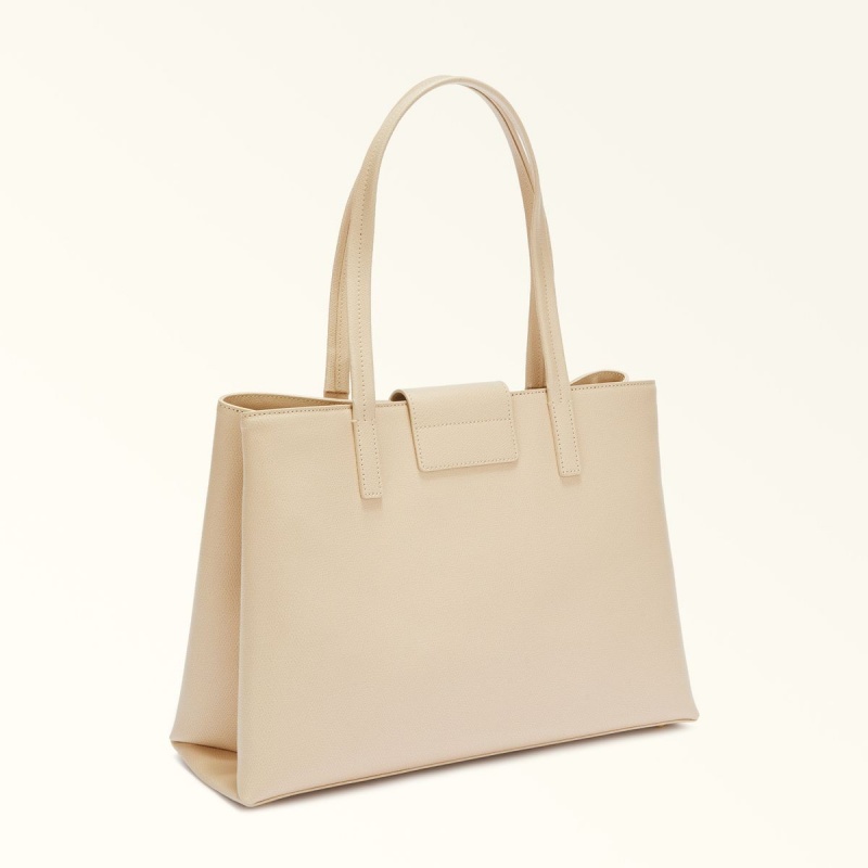 Totes Damskie Furla 1927 Kremowe | 8372-NMBZX