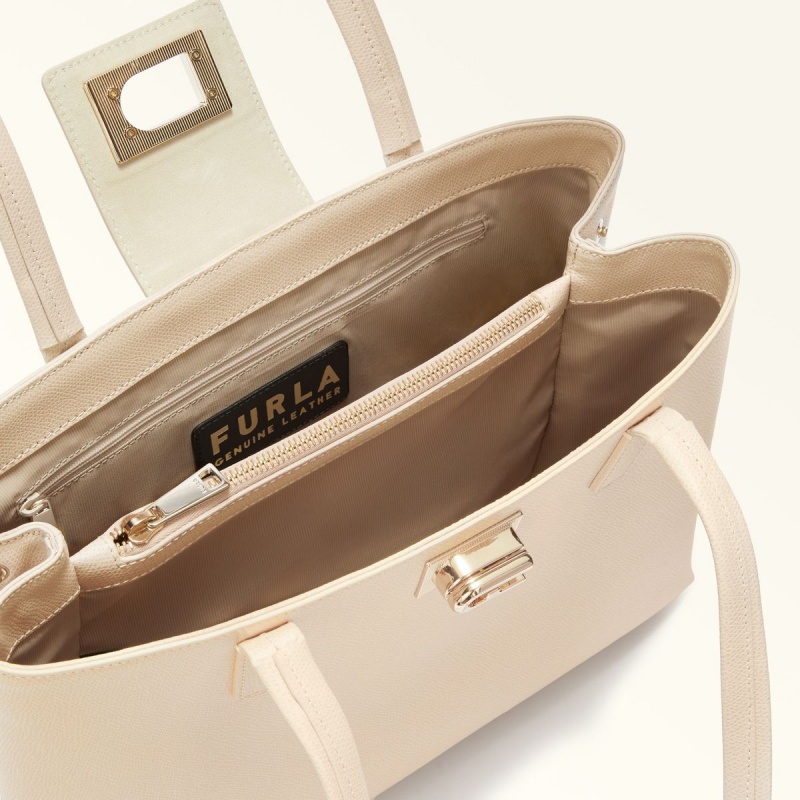 Totes Damskie Furla 1927 Kremowe | 8372-NMBZX