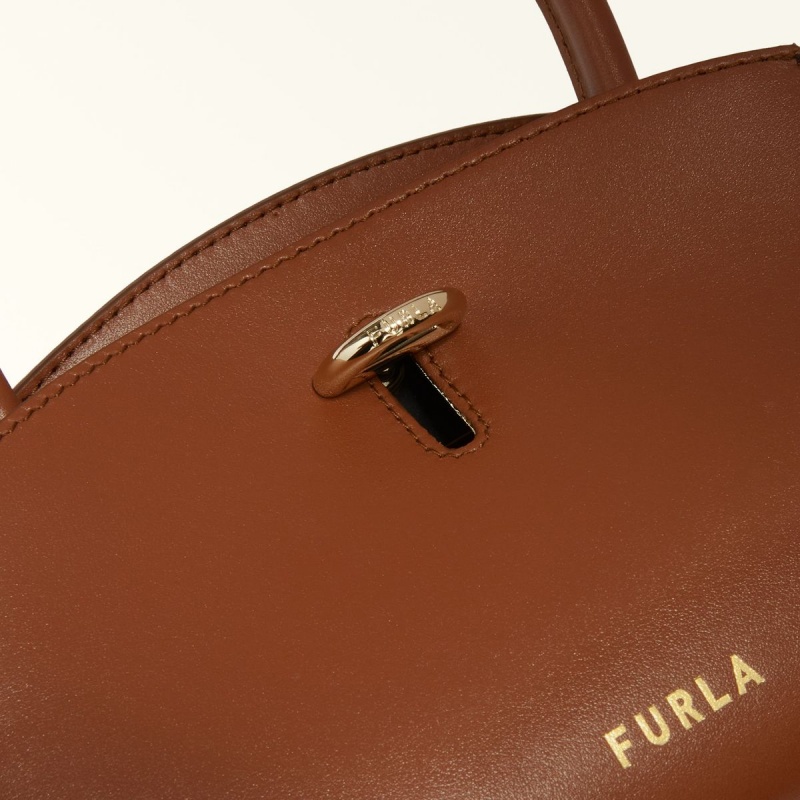 Totes Damskie Furla GENESI Brązowe | 4019-MWDCN