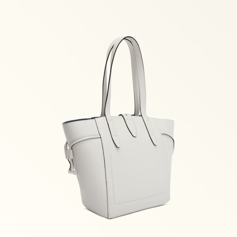 Totes Damskie Furla NET Białe | 9254-OGLFC