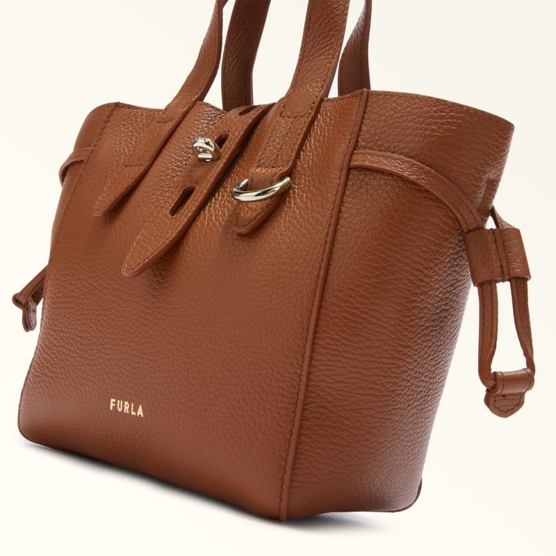 Totes Damskie Furla NET Brązowe | 2874-HJGYD