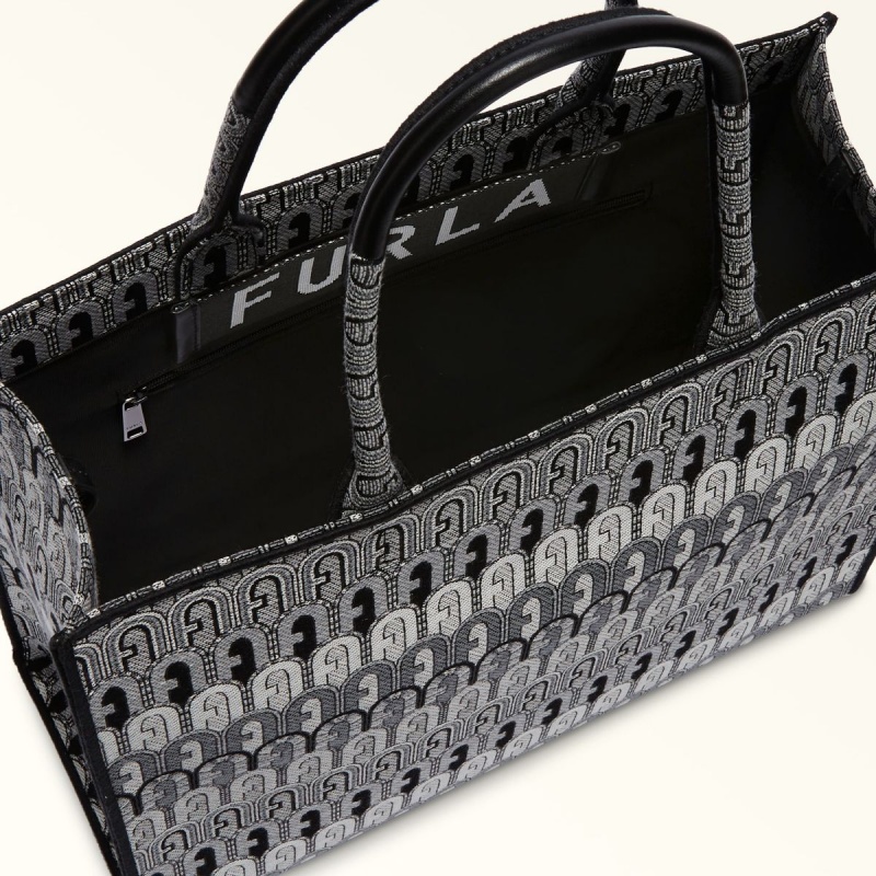 Totes Damskie Furla OPPORTUNITY Czarne | 6382-OTRWU