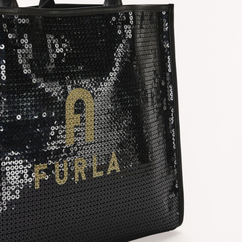 Totes Damskie Furla OPPORTUNITY Czarne | 3605-NLUPV