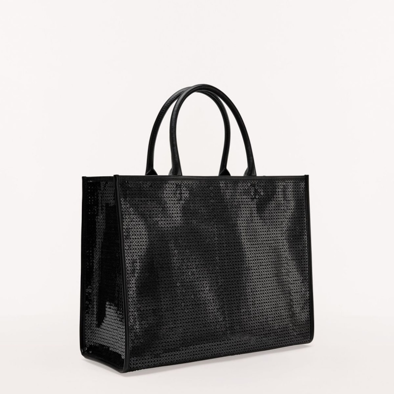 Totes Damskie Furla OPPORTUNITY Czarne | 3605-NLUPV