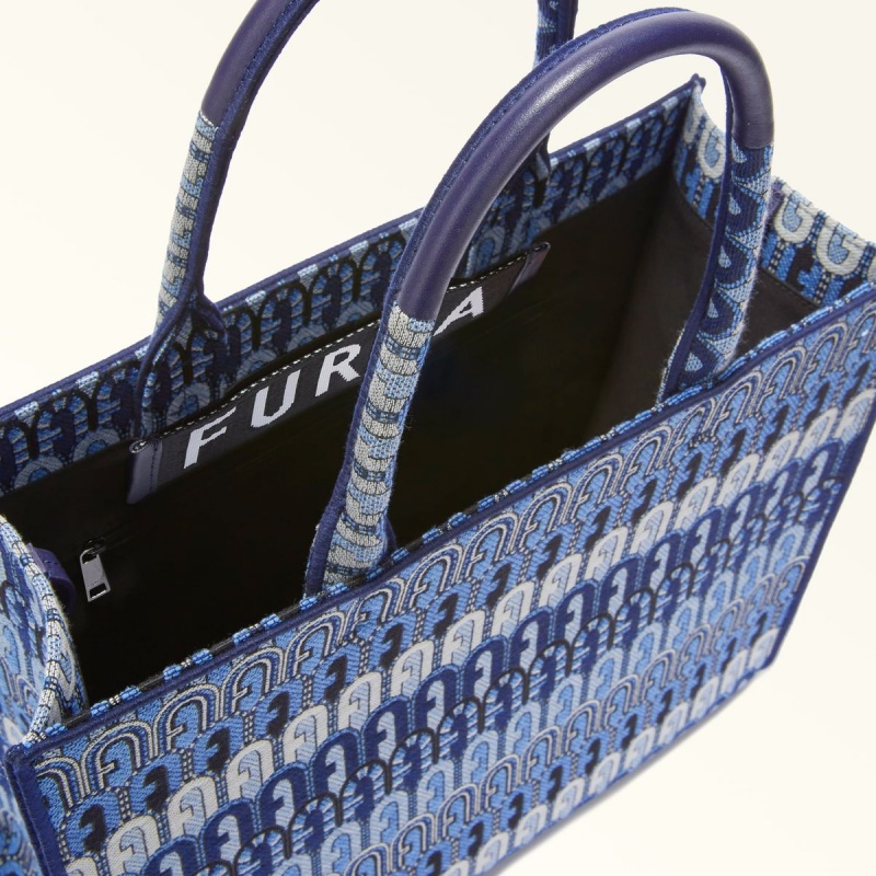 Totes Damskie Furla OPPORTUNITY Niebieskie | 2478-IEKBH